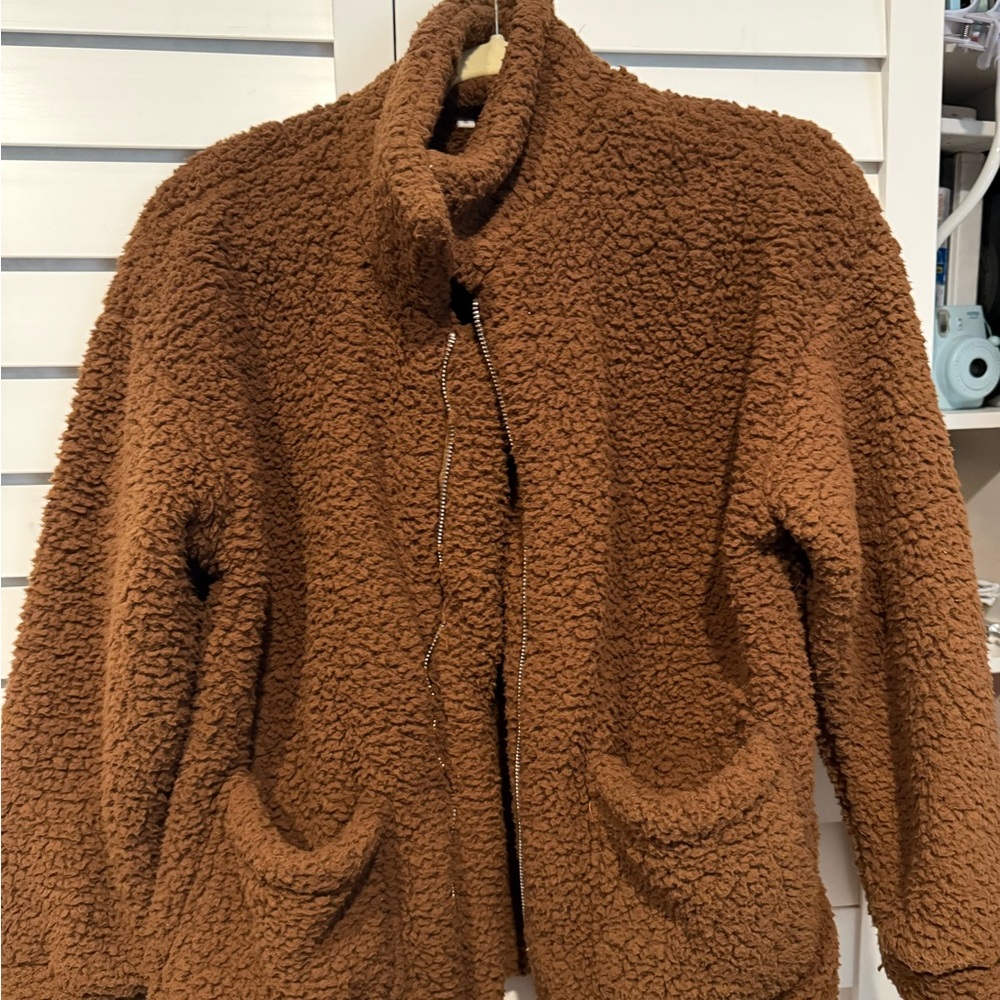 Cozy Brown Sherpa Jacket